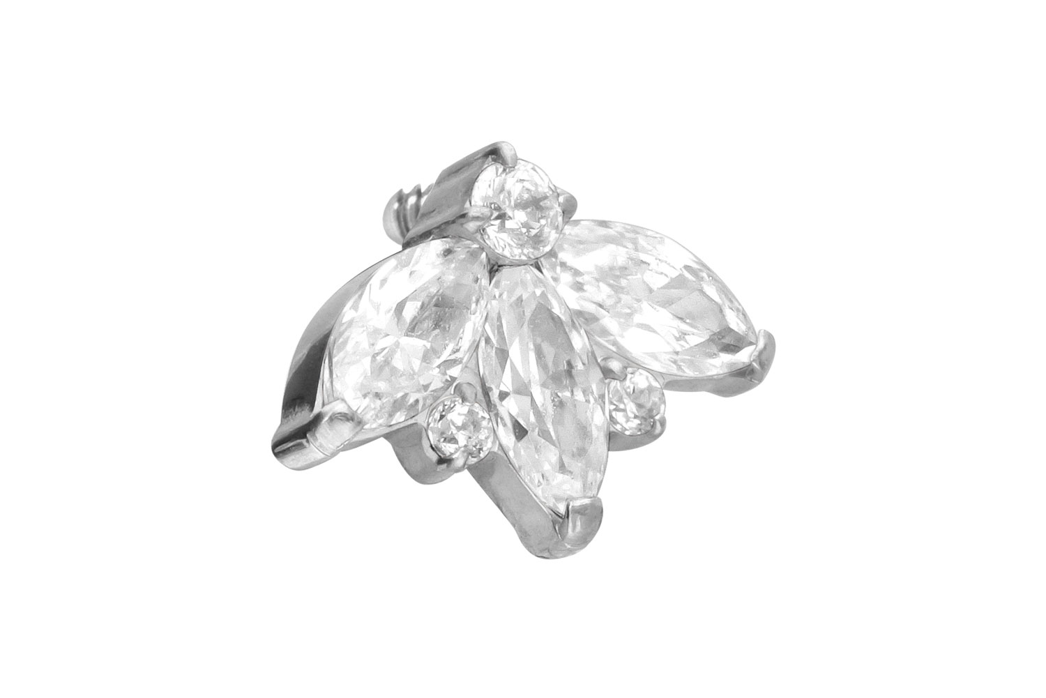 Titan Schraubaufsatz mit Außengewinde LOTUSBLÜTE von Piercingline